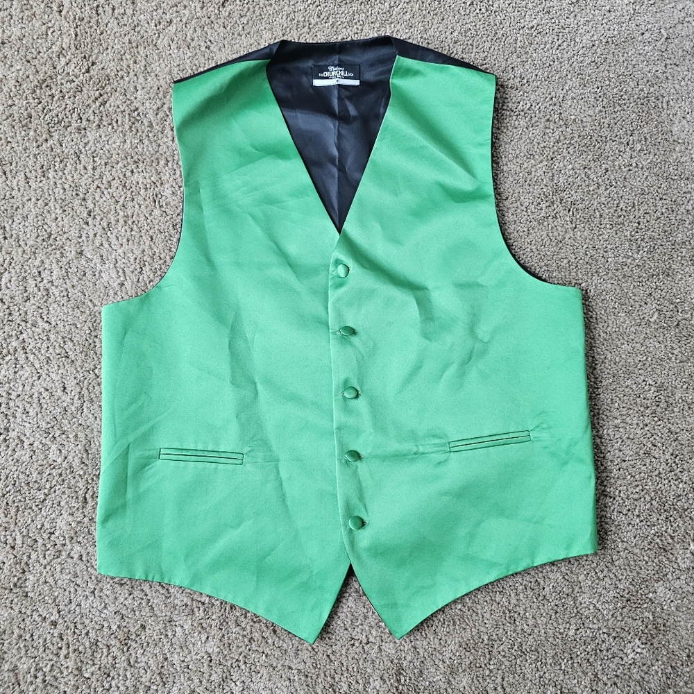Clothiers S.H. Churchill & Co Men's Green Formal Tuxedo Prom Wedding Vest